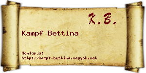 Kampf Bettina névjegykártya